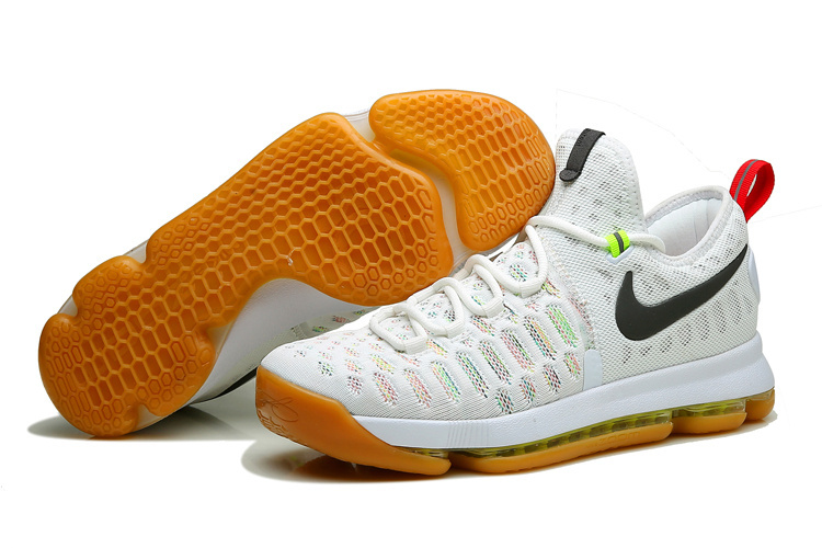 Nike KD 9 Colorful White Shoes - Click Image to Close